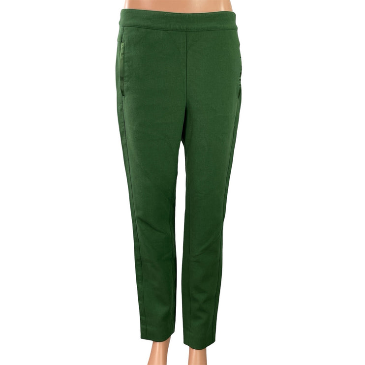 Anthropologie Cartonnier Women's Green High Waist Straight Leg Trousers Pants 8
