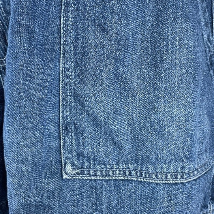 Gap Women's Blue Elastic Waist High Rise Mom Casual Denim Jean Shorts Size XL