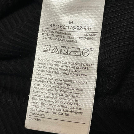 Banana Republic Women's Black Ribbed Knit Mock Neck Long Sleeve Sweater Top M