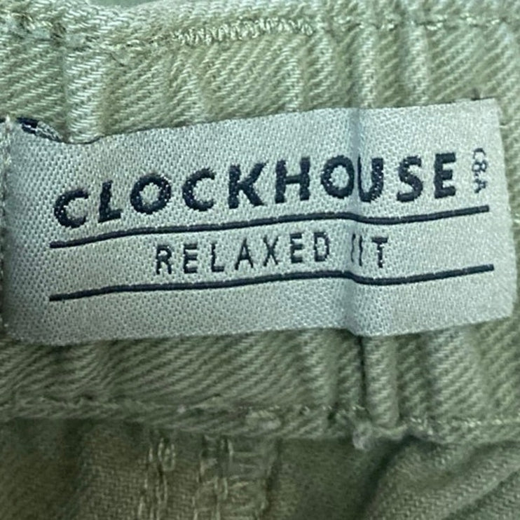 Clockhouse Women's Green High Waisted Tapered Jogger Cargo Pants Size US 8