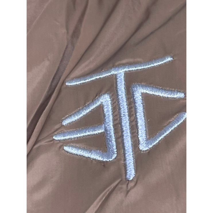 ETC Rarewear Color Block Quilted Long Sleeve Full Zip Puffer Coat Jacket Size L