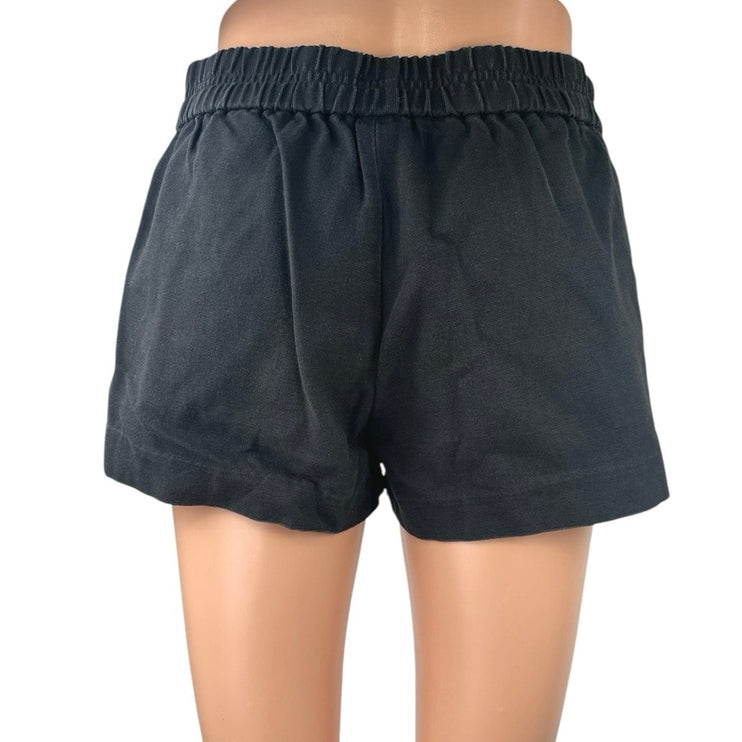 J.Crew Women's Black Mid Rise 100% Cotton Pull On Casual Mini Shorts Size 0