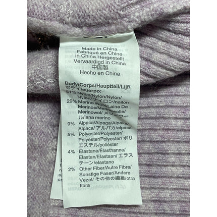 J.Crew Womens Purple Lilac Sequin Striped Knit Long Sleeve Sweater Top Size S