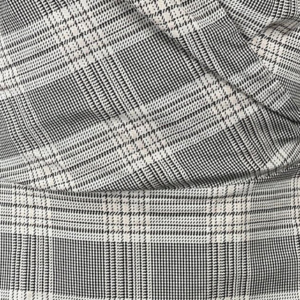 Uterque Tartan Plaid Check Ruched Long Sleeve Tie Back Wrap Peplum Blouse Top M