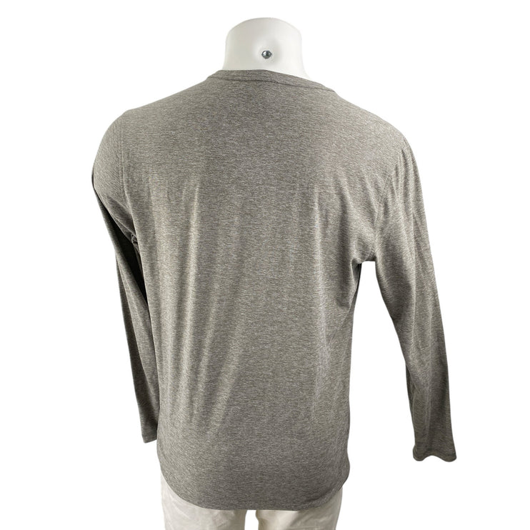 Vuori Men's Heather Gray Long Sleeve Crew Neck Basic Knit T Shirt Tee Top Size S