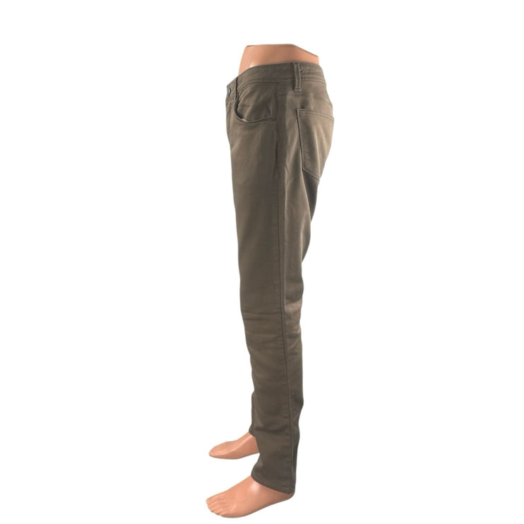 NetWork Mens Khaki Mid Waist Classic Skinny Tapered Slim Chino Trousers Pants 32