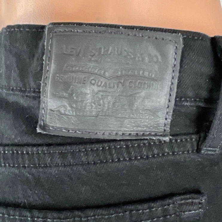 Levi's Wedgie Straight Women's Black High Rise Relaxed Ankle Denim Jeans Size 28