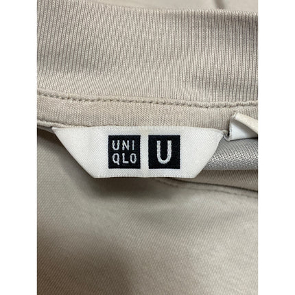 Uniqlo Airism Womens Beige Short Sleeve Crew Neck Basic Tee T-Shirt Top Size L
