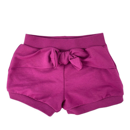 Lot of 2 Habitual Kids Girls Pink & Gray Bow Elastic Waist Mini Lounge Shorts 3T