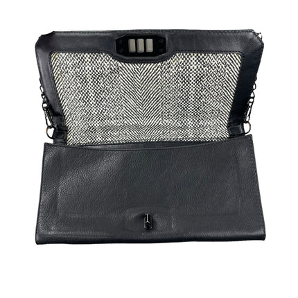 Rebecca Minkoff Love Quilted Leather Women's Black Chain Lock Crossbody Handbag