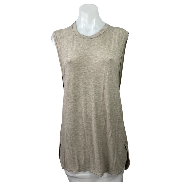 Lululemon Women's Beige Sleeveless Relaxed Yoga Workout Athletic Tank Top Size L