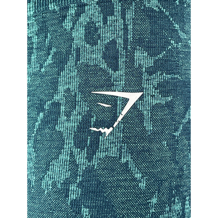 Gymshark Adapt Animal Seamless Green Jacquard Yoga Athletic Leggings Pants Sz M