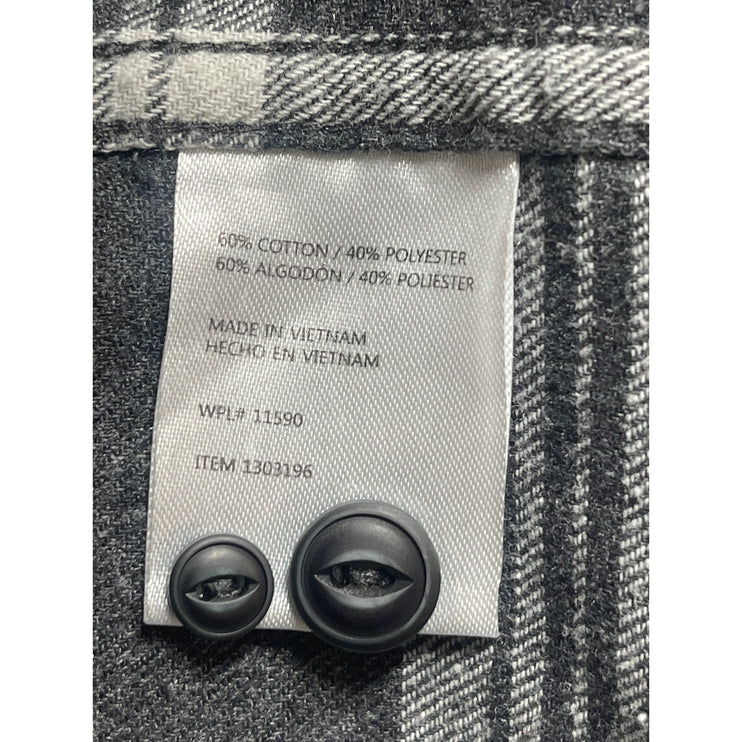 Weatherproof Vintage Mens Black Plaid Long Sleeve Button Down Shirt Top Size XLT