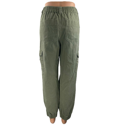 Clockhouse Women's Green High Waisted Tapered Jogger Cargo Pants Size US 8