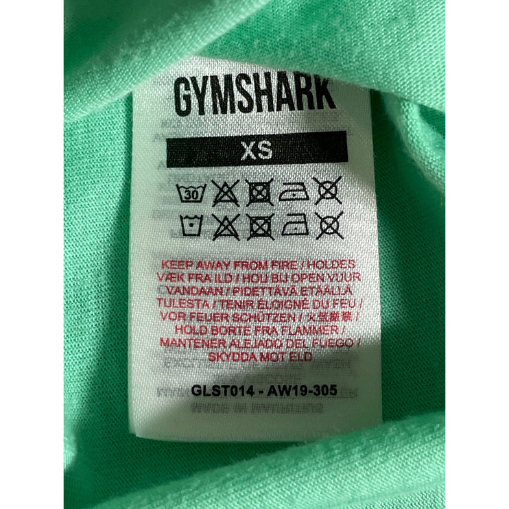 Gymshark Green Short Sleeve Yoga Gym Workout Athletic Activewear T-Shirt Top XS