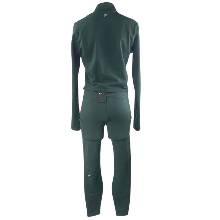 NEW Fabletics Cold Weather Green sLIM Yoga Gym Workout Athletic Activewear Set S