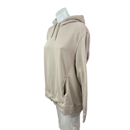 H&M Women's Beige Long Sleeve Relaxed Hoodie Hooded Sweatshirt Top Size XL