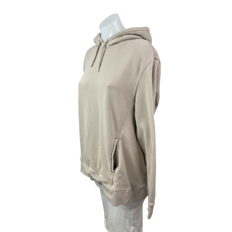 H&M Women's Beige Long Sleeve Relaxed Hoodie Hooded Sweatshirt Top Size XL