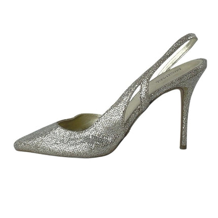 Michael Kors Alina Flex Silver Pointed Slingback Strap Pumps Stiletto Heels 8.5