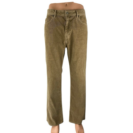 Banana Republic Mens Brown Corduroy High Rise Straight Trousers Pants W36 L30