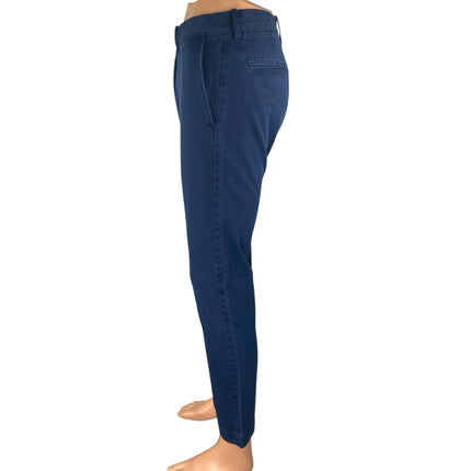 J.Crew Men's Blue Tapered Leg Mid Rise Slim Stretch Trousers Dress Pants Size 30