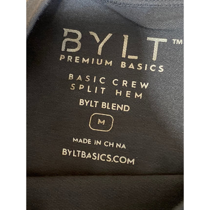 BYLT Men's Gray Crew Neck Short Sleeve Slim Casual Basic Tee T-Shirt Top Size M