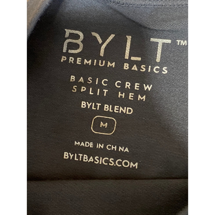 BYLT Men's Gray Crew Neck Short Sleeve Slim Casual Basic Tee T-Shirt Top Size M