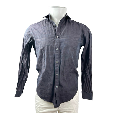 Theory Men's Black Striped Long Sleeve Collared Button Down Shirt Top Size S