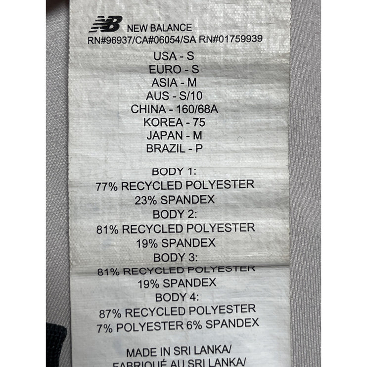 New Balance Printed Impact Run Purple Black Activewear Running Biker Shorts Sz S