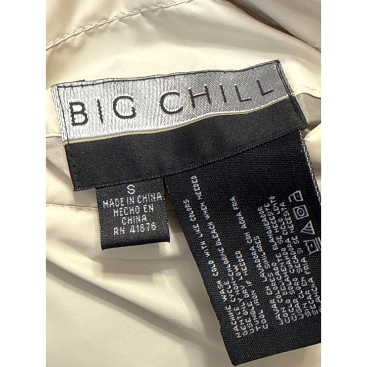 Big Chill Womens Brown Cream Reversible Zip Up Puffer Quilted Vest Jacket Size 8