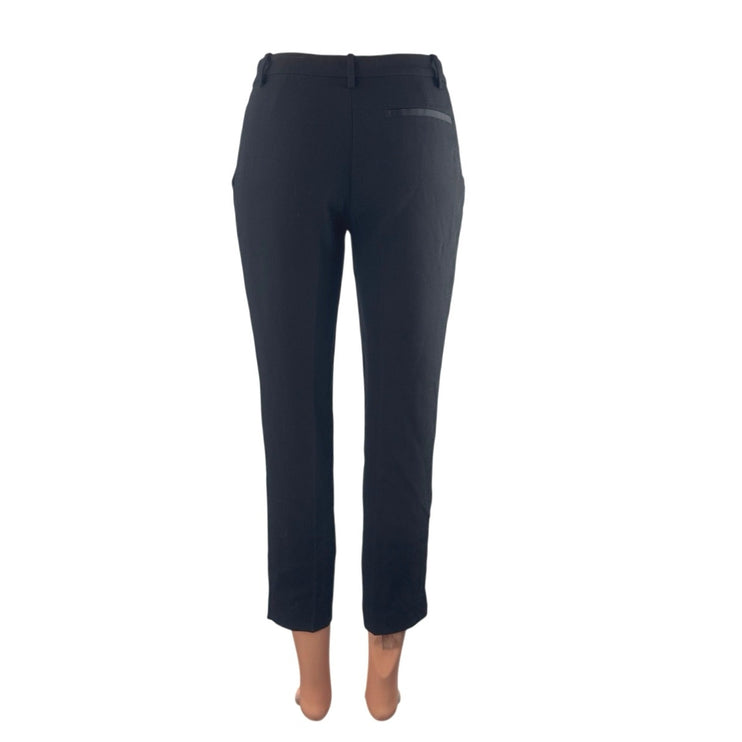 Talula Women's Black Mid Rise Slim Skinny Straight Crop Trousers Pants Size 0