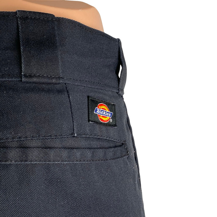 Dickies Mens Black High Rise Loose Straight Slacks Chino Trousers Dress Pants 32