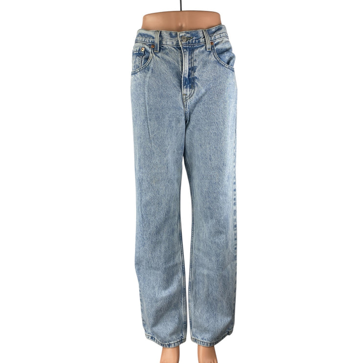 Levi's Low Pro Straight Women's Blue Light Wash High Waist Denim Jeans Pants 30