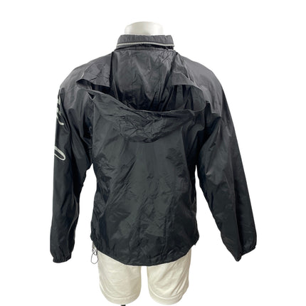 Henleys Men's Black Long Sleeves Logo Full Zip Hoodie Windbreaker Coat Jacket 2