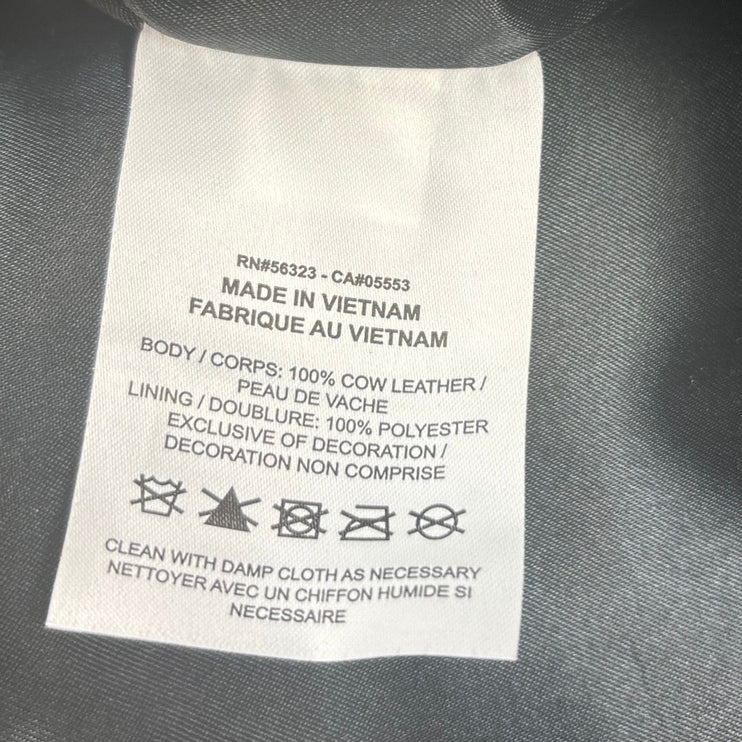 NEW $400 Nike Jordan x Travis Scott Cactus Jack Genuine Leather Moto Pants Sz 2