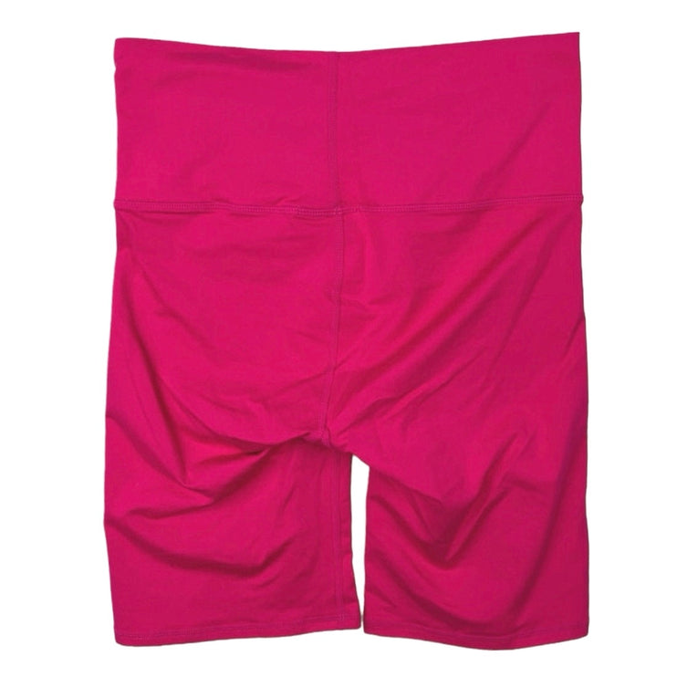 Terez Pink High Rise Wide Waistband High Rise Workout Athletic Bike Short Size S