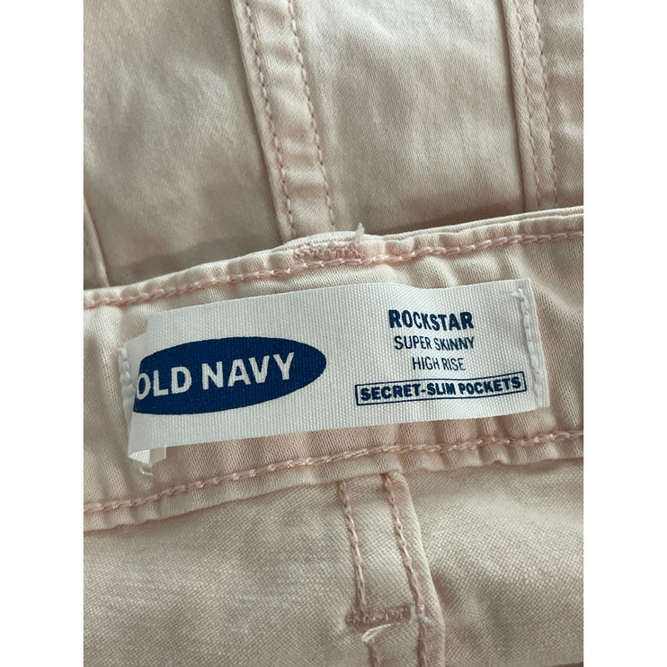 Old Navy Rockstar Women's Pink High Waisted Slim Super Skinny Denim Jeans Size 6
