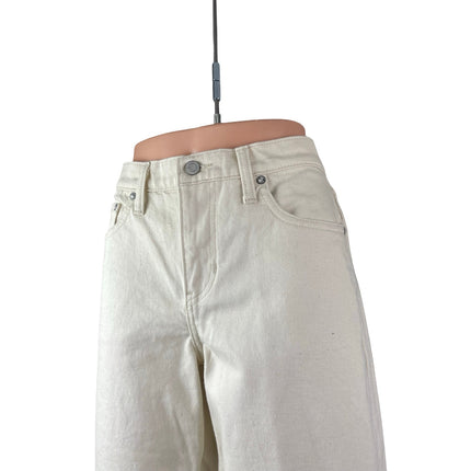 NEW Banana Republic 90s Relaxed White High Rise Wide Leg Denim Jeans Size 26