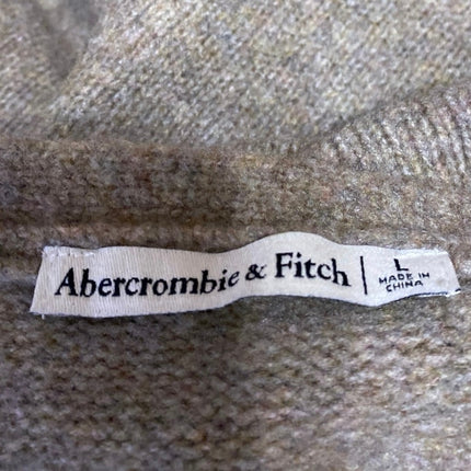 Abercrombie & Fitch Women's Brown Tan Tie Front Long Sleeve Cardigan Sweater L
