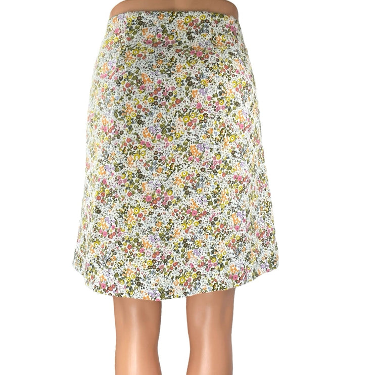Ann Taylor LOFT Women's Multicolor Floral High Waist A Line Mini Dress Size 8