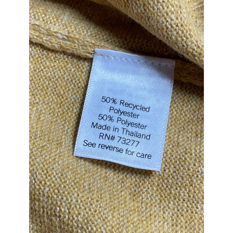 Croft & Barrow Women Yellow Knit Long Sleeve V Neck Pullover Sweater Top Size 3X