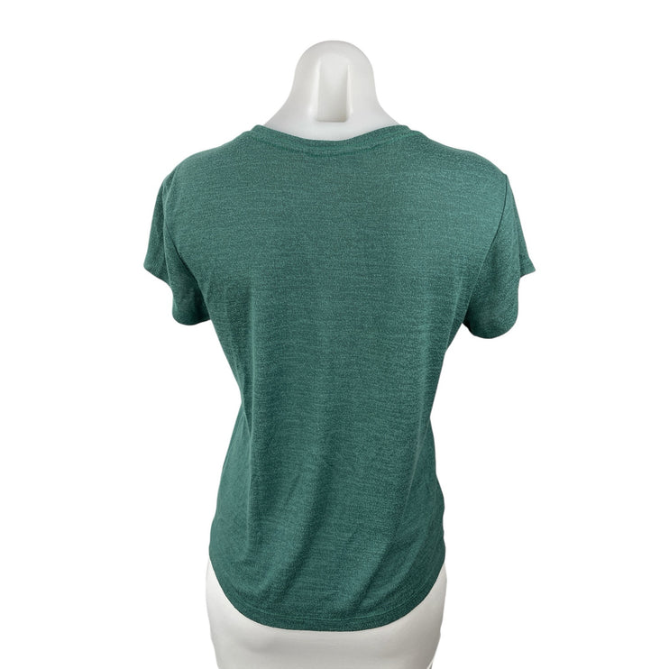 Abercrombie & Fitch Green Logo Crew Neck Short Sleeve Basic Tee T-Shirt Top Sz S