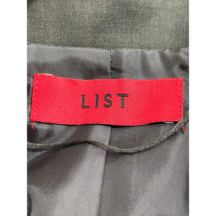 List Womens Gray Notched Collar Long Sleeve Double Breasted Blazer Coat Jacket 4