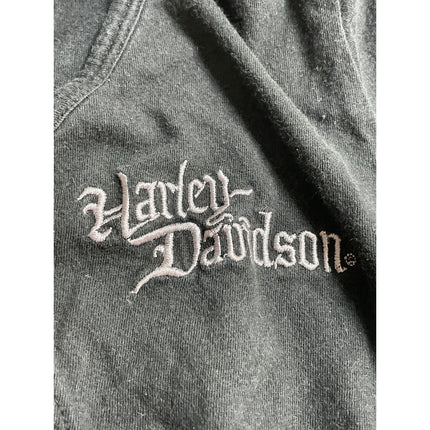 Harley Davidson Women's Black Embroidered Logo Short Sleeve T Shirt Tee Top S