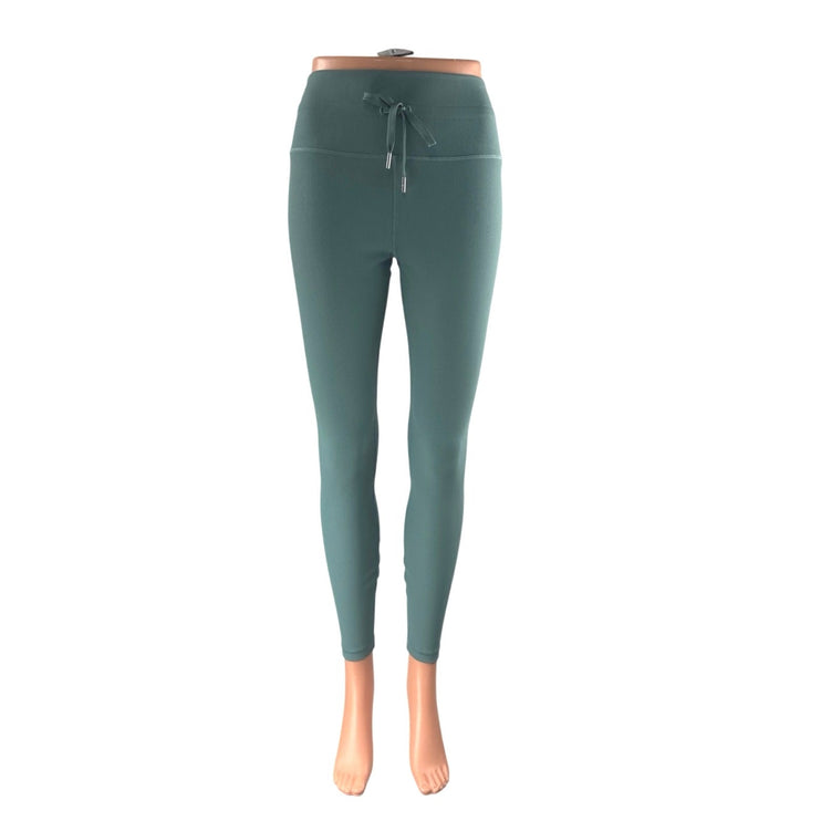 Greyson Women's Green High Rise Drawstring Yoga Athletic Leggings Pants Size M