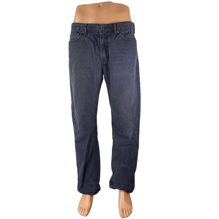 Dockers Men's Blue Gray Straight Relaxed High Rise Denim Jeans Pants Size 34x30