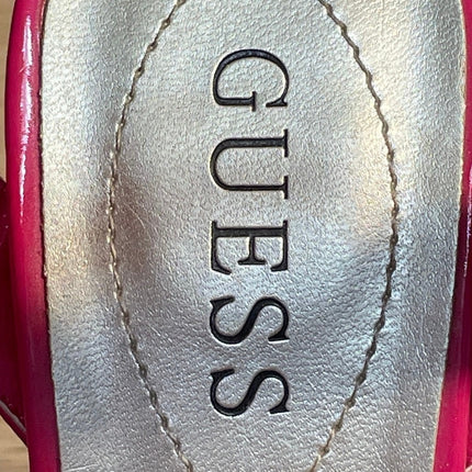 Guess Women's Tropical Pink Floral Ankle Strap Stiletto Platform Heels Size 9M