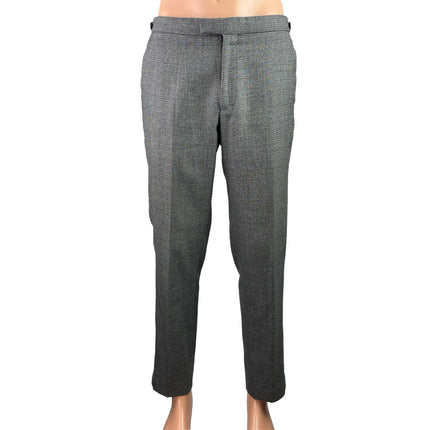 Reiss Men's Gray Wool Mid Rise Straight Leg Chino Trousers Dress Pants Size 32