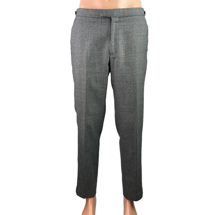Reiss Men's Gray Wool Mid Rise Straight Leg Chino Trousers Dress Pants Size 32