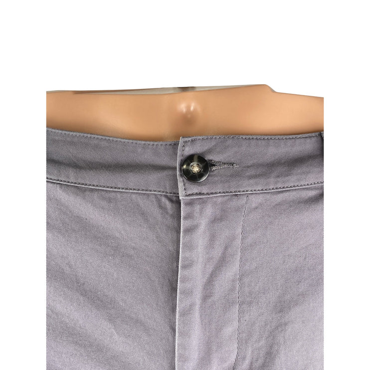 Asos Design Men's Gray High Rise Pockets Skinny Casual Chino Bermuda Shorts 30